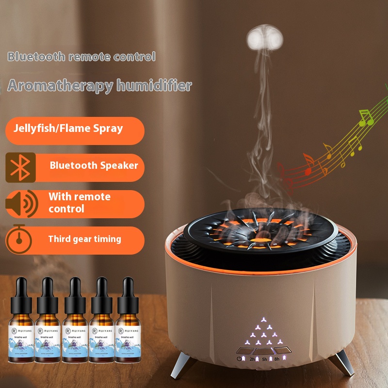 Bluetooth speaker, jellyfish, flame, humidifying aromatherapy machine, gift
