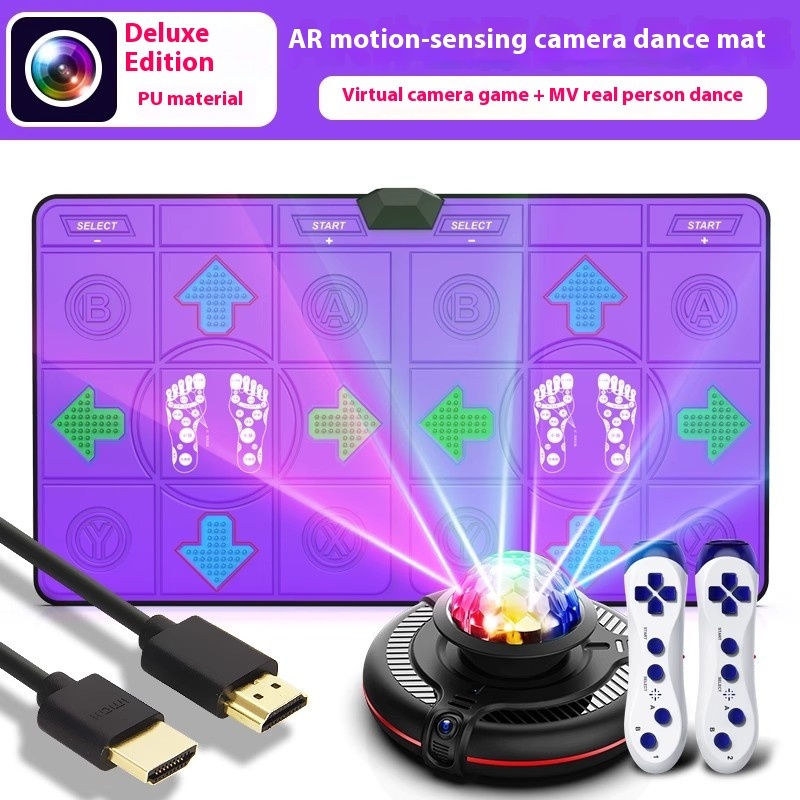 Double wireless dance mat, home TV motion sensing camera game, weight loss running mat dance machine