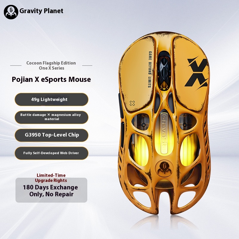 Gravity Planet Cocoon Breaking Xpro Wireless Ultra Lightweight Hollow out Gaming Mouse