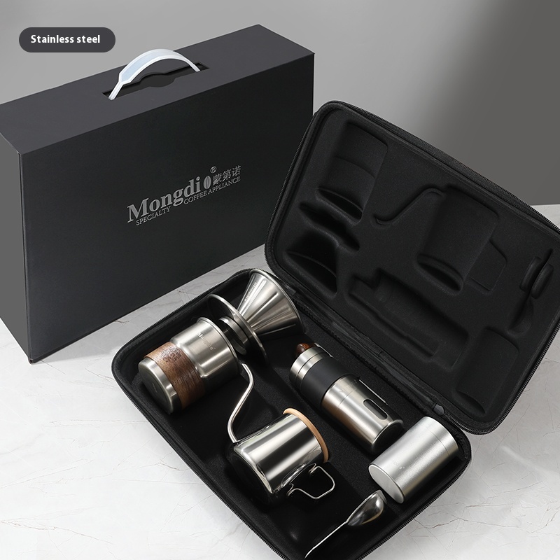 Hand made coffee pot set, outdoor camping coffee equipment, portable hand ground coffee machine, birthday gift