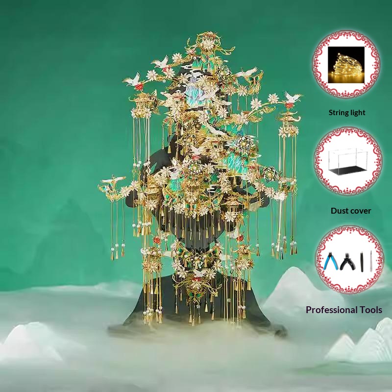Chinese style, collectible grade, 3D handmade metal assembly model