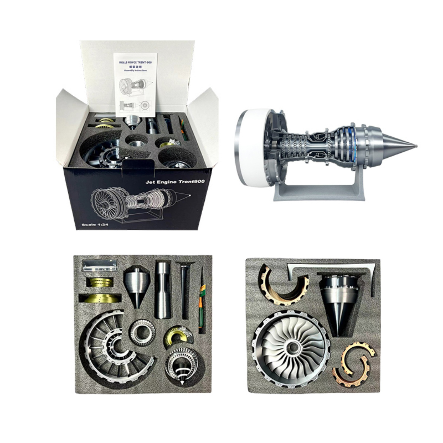 Simulated aircraft engines, turbine engine models that can be started, birthday gifts