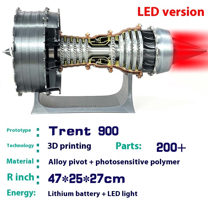 Aviation turbojet, turbofan engine, assembled model, all metal engine, mini engine, ornament