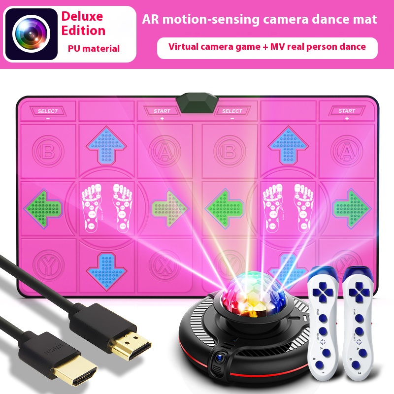 Double wireless dance mat, home TV motion sensing camera game, weight loss running mat dance machine