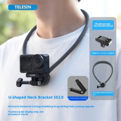 Mobile phone, sports camera, neck hanging shooting stand