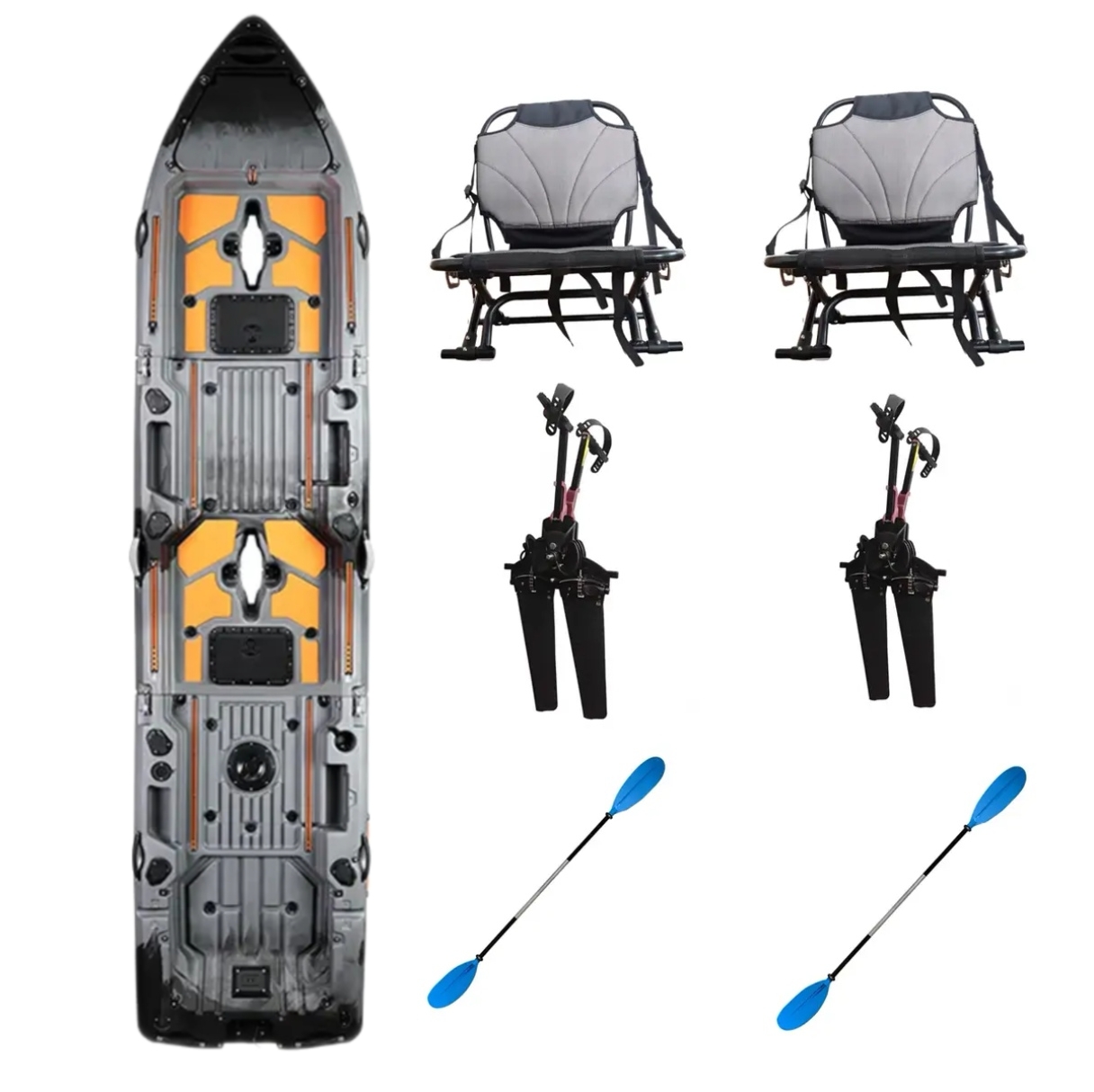 2025 new fishing boat, upgraded ultra wide and ultra stable split body road sub boat