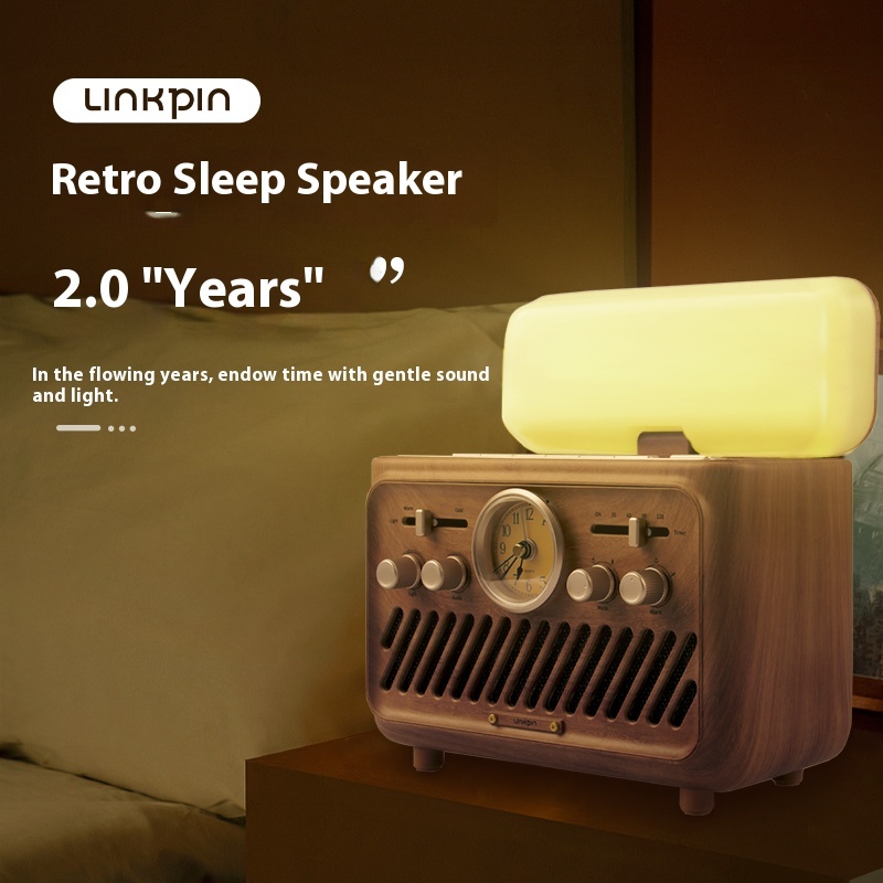Natural scene speaker retro, white noise Bluetooth night light speaker, birthday gift