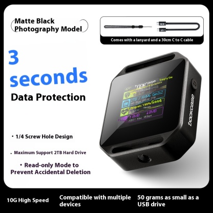 Solid state drive box, external portable hard drive, portable, suitable for computers, tablets, and mobile phones