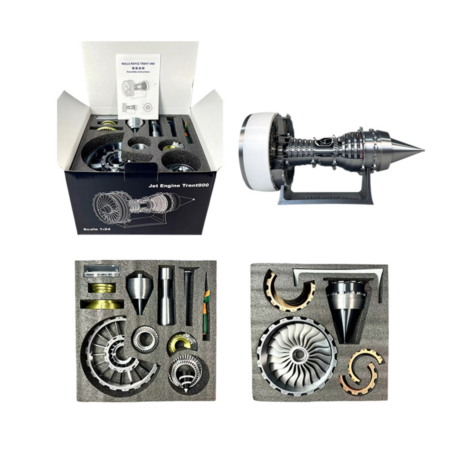 Simulated aircraft engines, turbine engine models that can be started, birthday gifts
