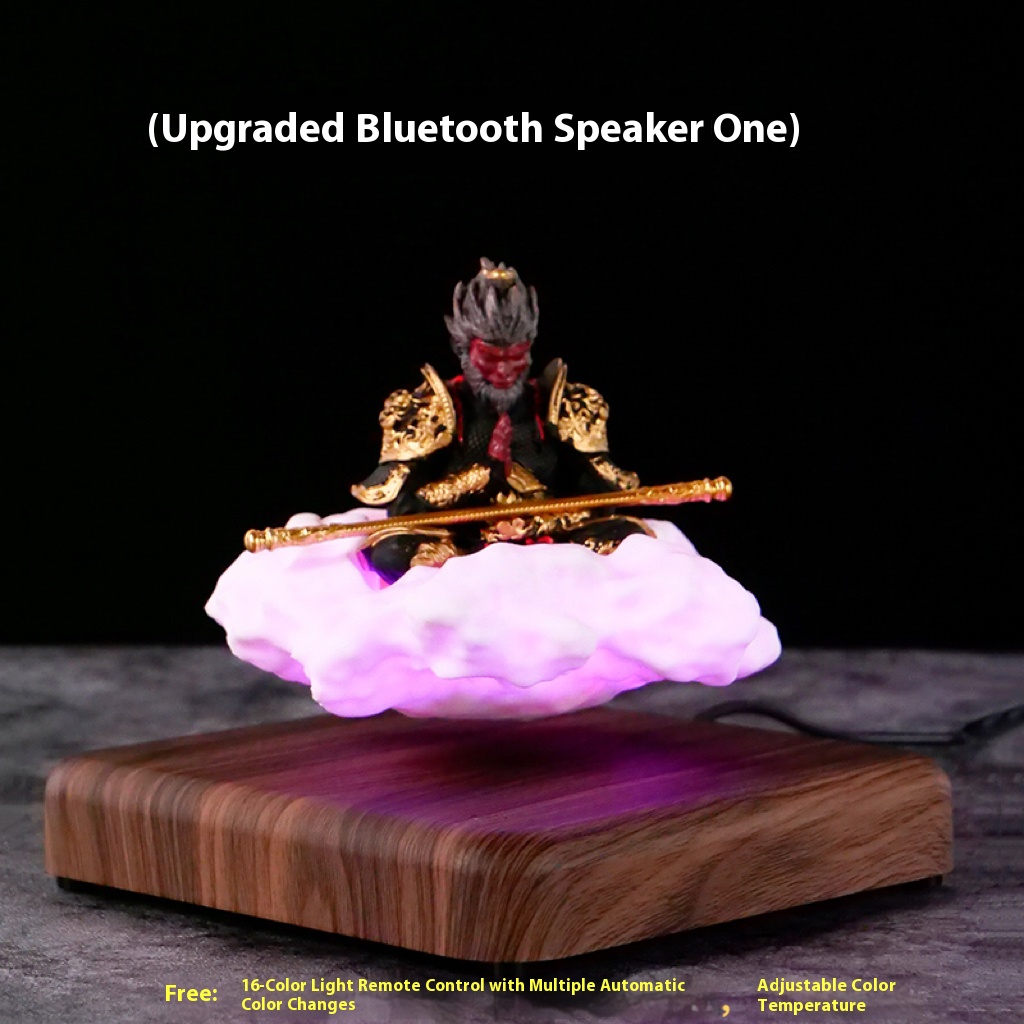 Maglev Black Mythical Wukong, Night Light Bluetooth Speaker, Birthday Gift