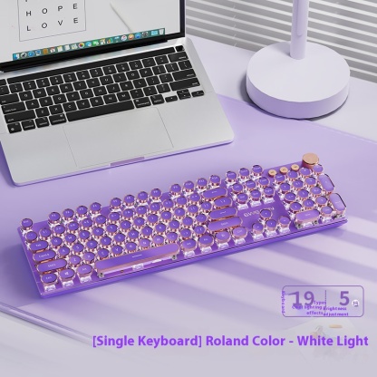 High aesthetic wireless Bluetooth punk retro girls' computer mechanical keyboard