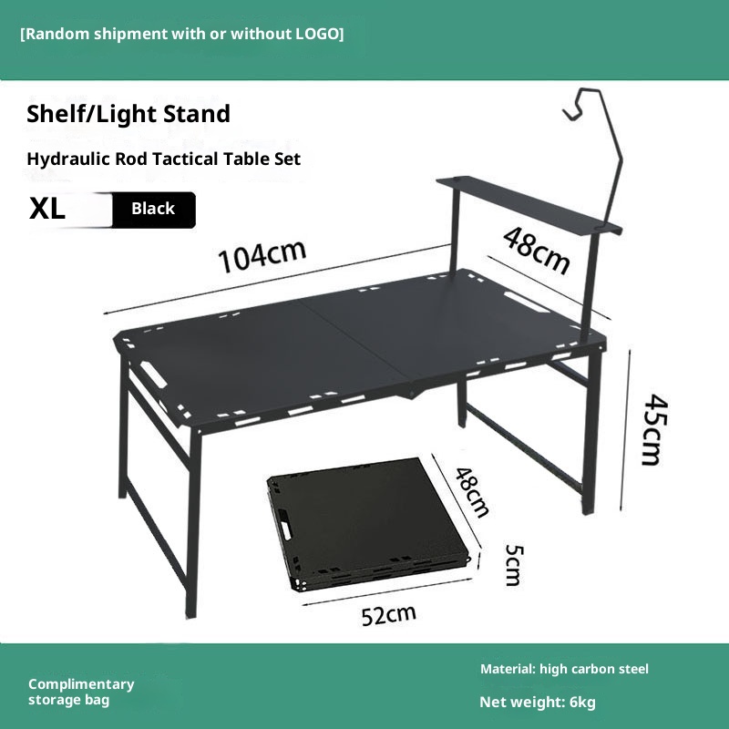 Outdoor camping, hydraulic pole quick opening folding table, portable picnic table