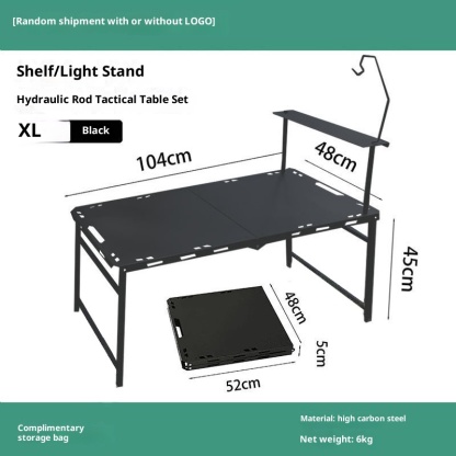 Outdoor camping, hydraulic pole quick opening folding table, portable picnic table
