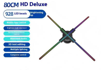 Naked eye 3D holographic projector aerial imaging rotating LED display screen