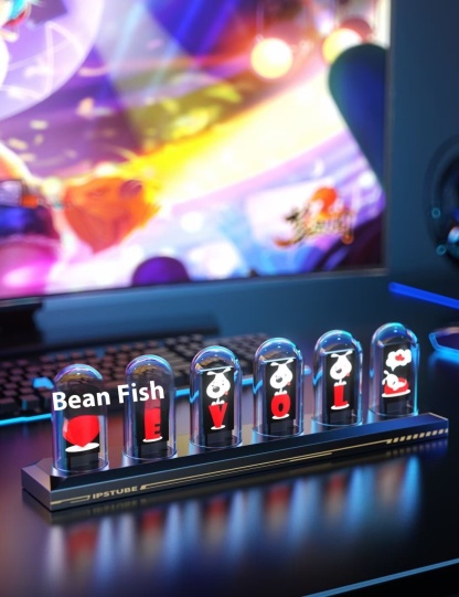 Gixie RGB Glow Tube Clock Steampunk Creative Alarm Clock Computer Peripherals