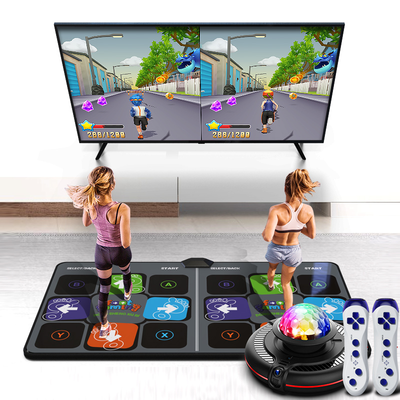 Double wireless dance mat, home TV motion sensing camera game, weight loss running mat dance machine