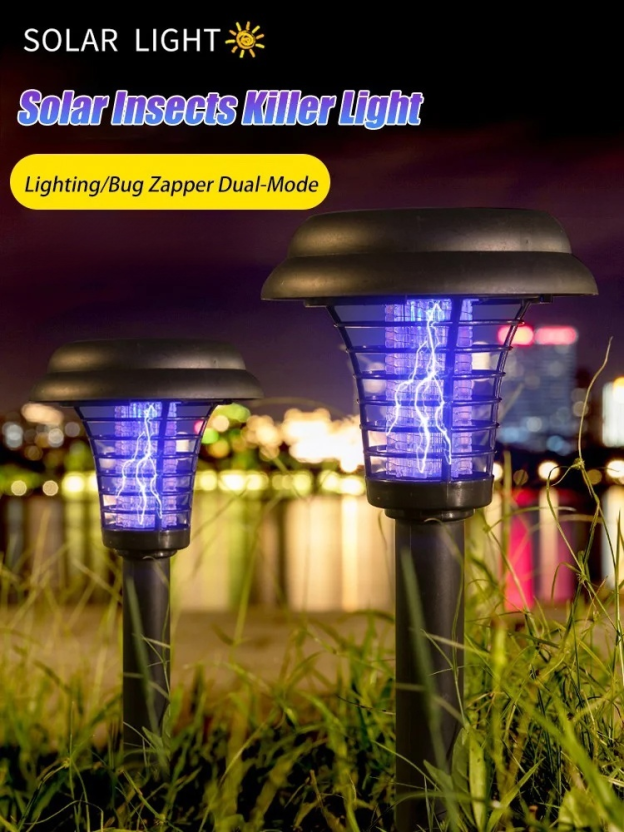 New Arrival Solar Mosquito Killer Light Bugs Zapper，Get Rid of Mosquitoes & Light Up Your Yard