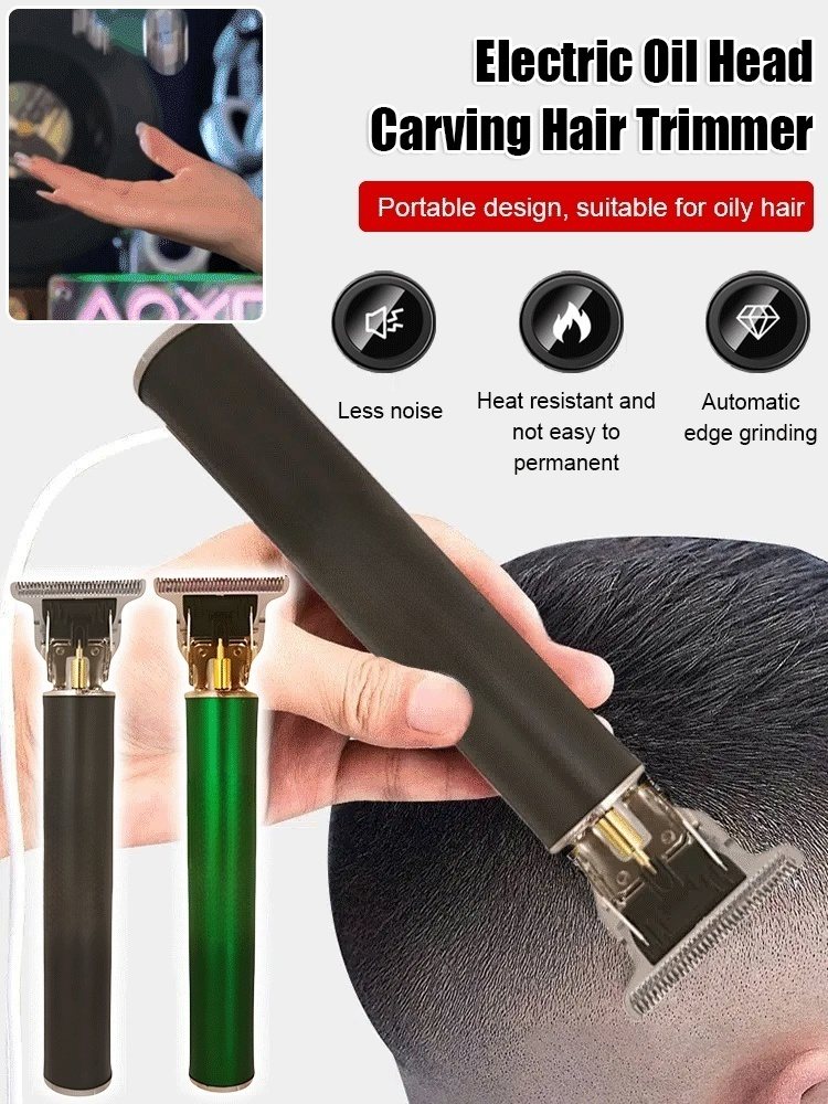 Electric oil head carving hair clipper. The blade is smooth and does not pull hair