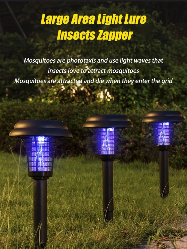New Arrival Solar Mosquito Killer Light Bugs Zapper，Get Rid of Mosquitoes & Light Up Your Yard