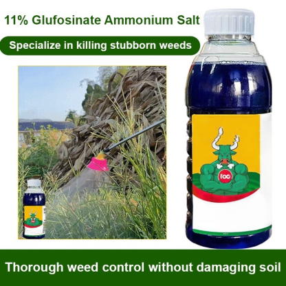 Gründliches Unkrautentfernen, schadet dem Boden nicht, eine Flasche reicht für 3-5 Morgen Land.