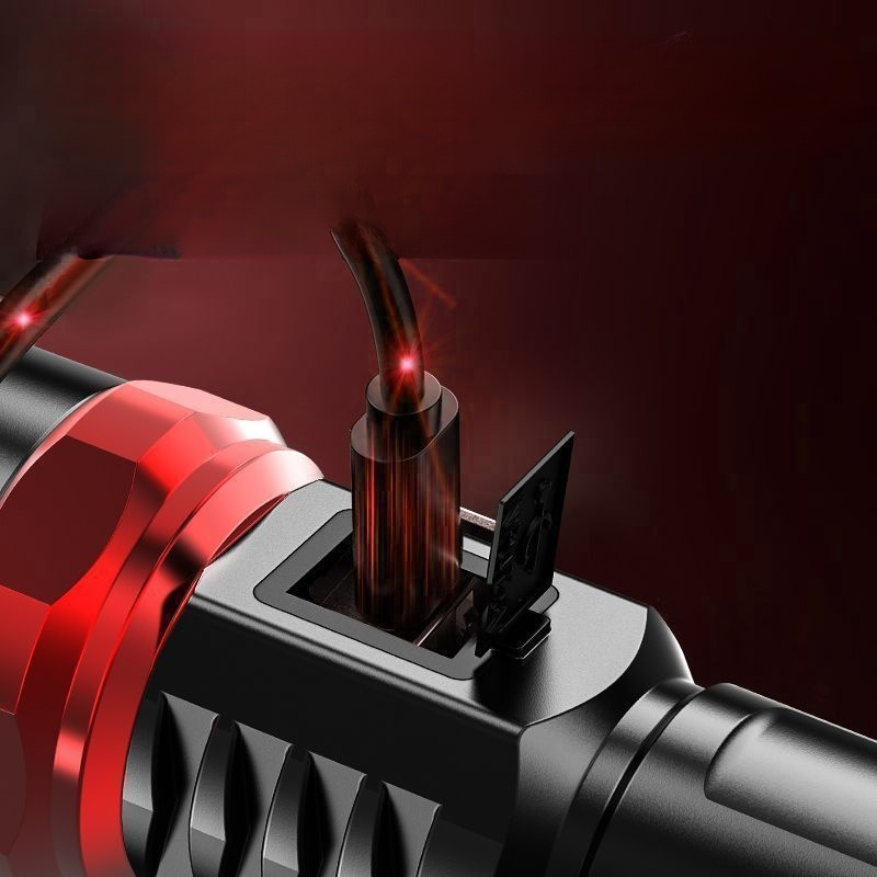 Leuchtend weiße Laser-Zoom-Taschenlampe