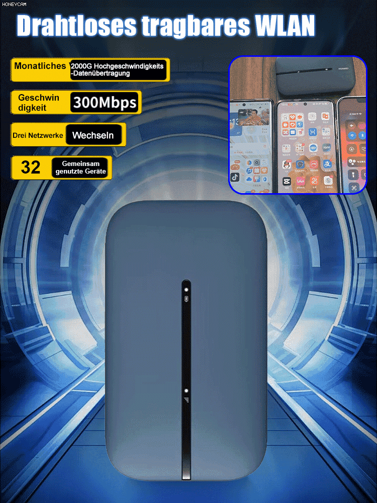 💁‍♀️Drahtloses Hochgeschwindigkeits-WLAN-Netzwerk mit schneller mobiler Verbindung.