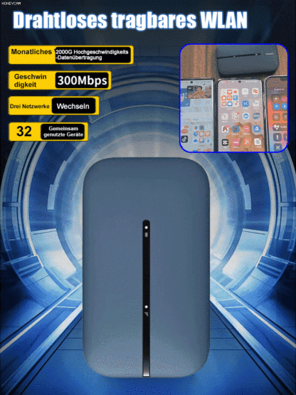 💁‍♀️Drahtloses Hochgeschwindigkeits-WLAN-Netzwerk mit schneller mobiler Verbindung.