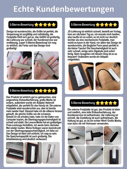 🔥🔥Hochgeschwindigkeits-SSD-Ultradünne tragbare Festplatte