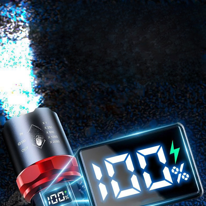 Leuchtend weiße Laser-Zoom-Taschenlampe