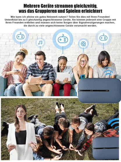 💁‍♀️Drahtloses Hochgeschwindigkeits-WLAN-Netzwerk mit schneller mobiler Verbindung.