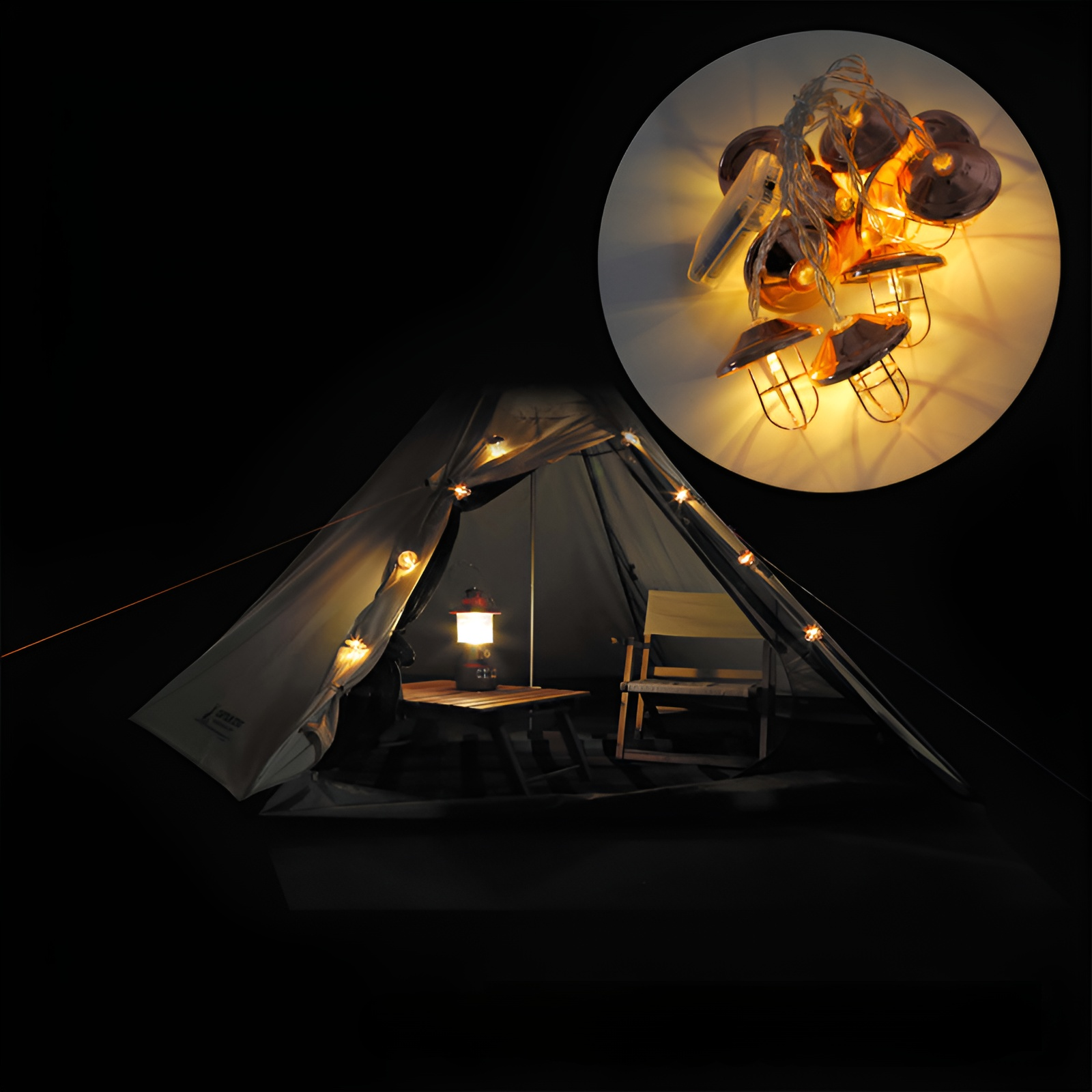 Outdoor Camping Atmosphäre Licht