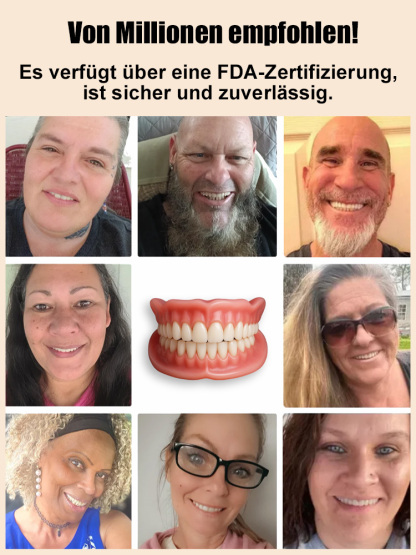 🔥👍【Inklusive tragbarem Zahnersatzbehälter】 Zahnersatz, der Ihr Lächeln wiederherstellt