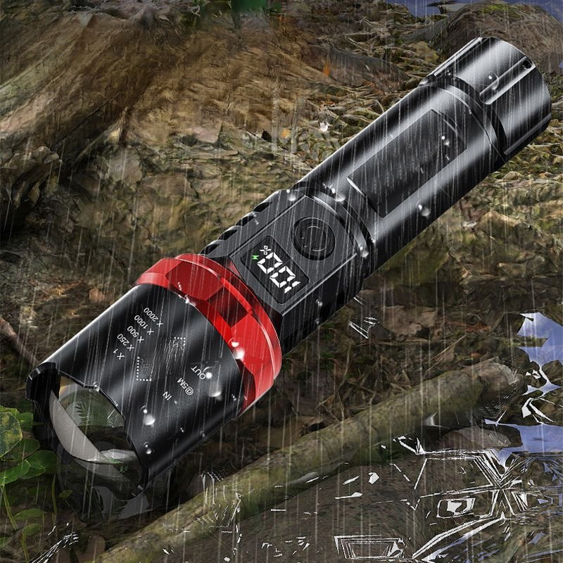 Leuchtend weiße Laser-Zoom-Taschenlampe