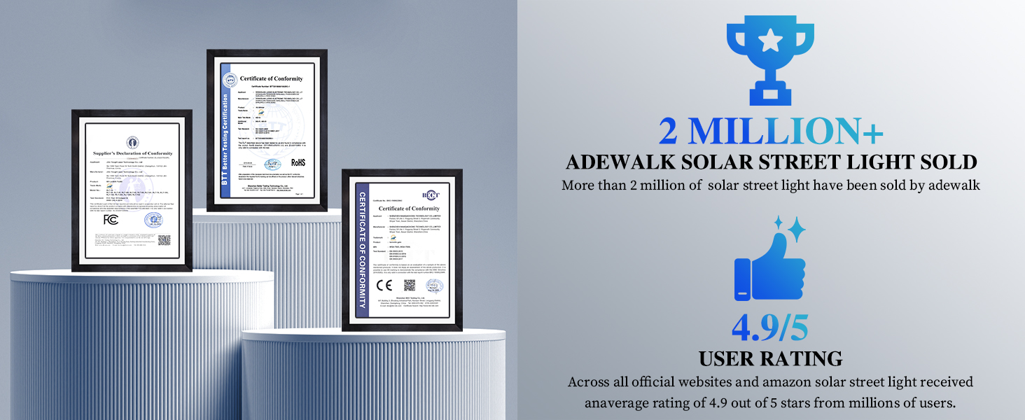 solar street lights outdoor