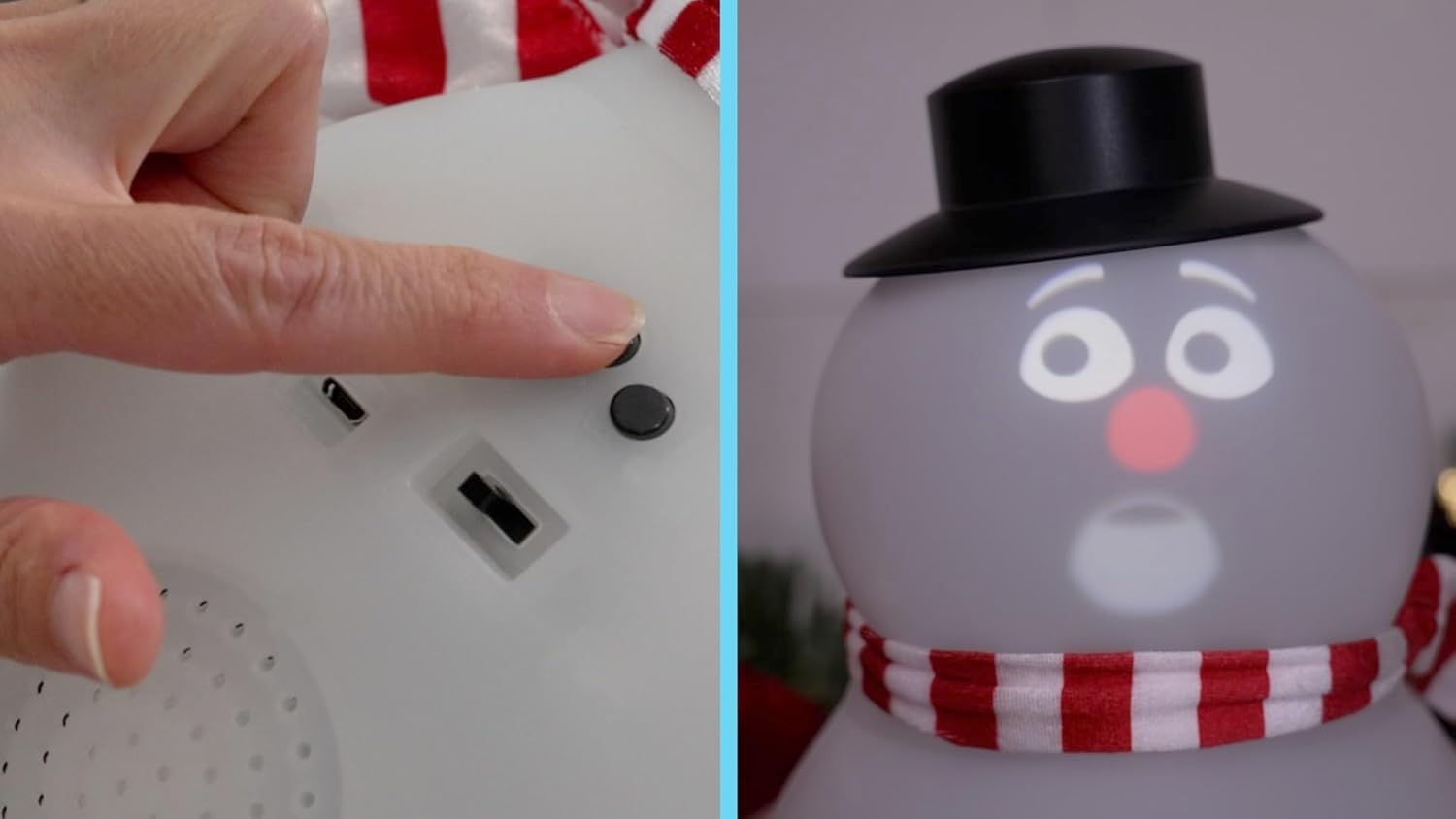🎅Christmas Sale 49% Off ⛄️Talking Animated Blink Snowman with Built in Projector & Speaker Plug'n Play🎄