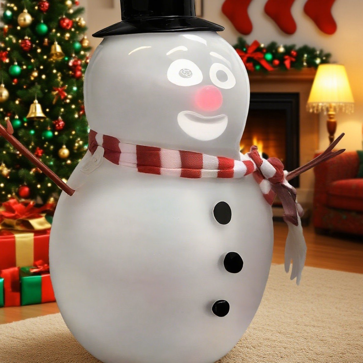 🎅Christmas Sale 49% Off ⛄️Talking Animated Blink Snowman with Built in Projector & Speaker Plug'n Play🎄