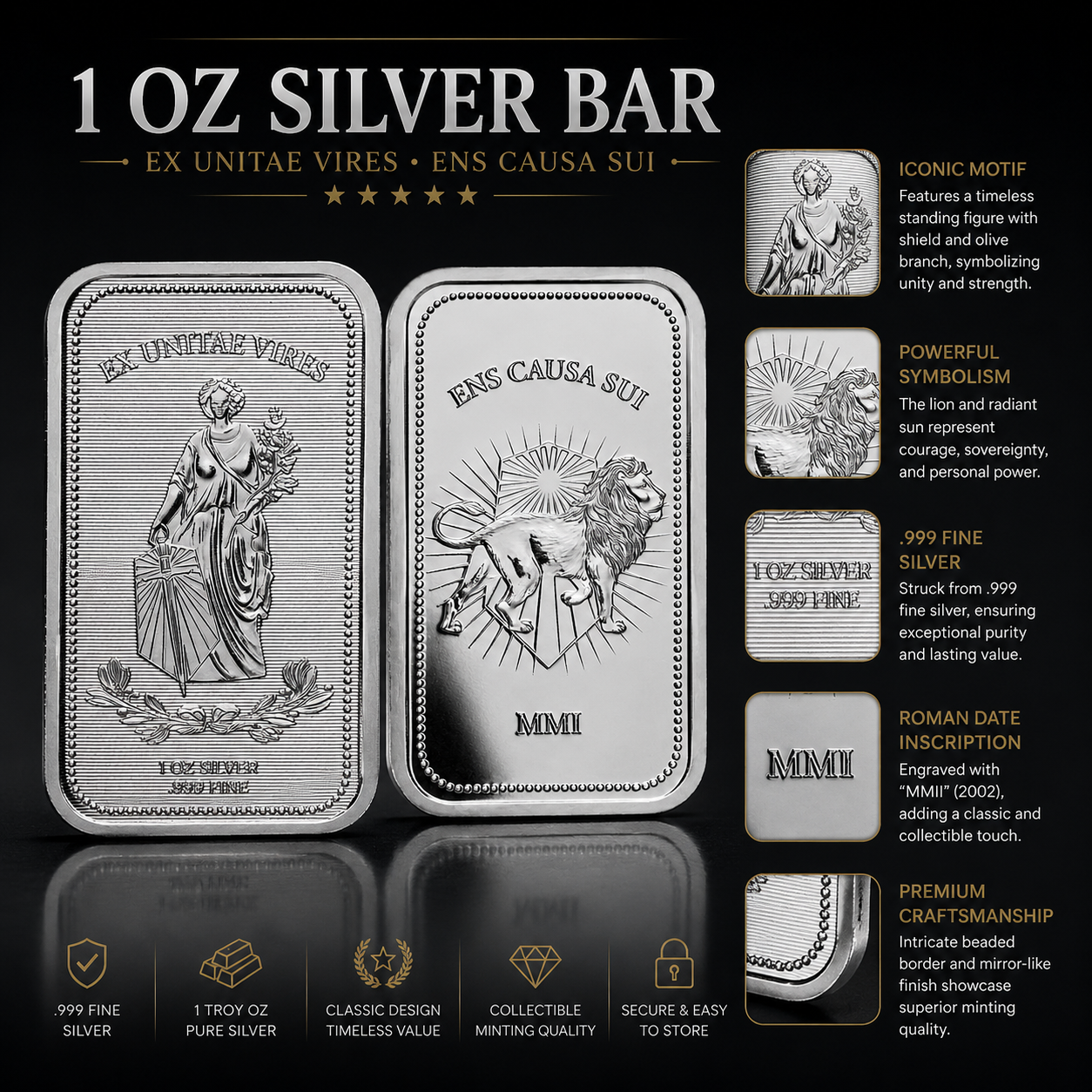 John Wick 1 oz Silver Continental Bar