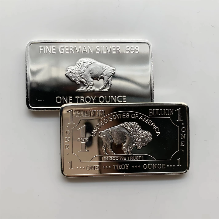 Buffalo Commemorative Silver Bar - One Troy Ounce .999 Fine Silver Bar