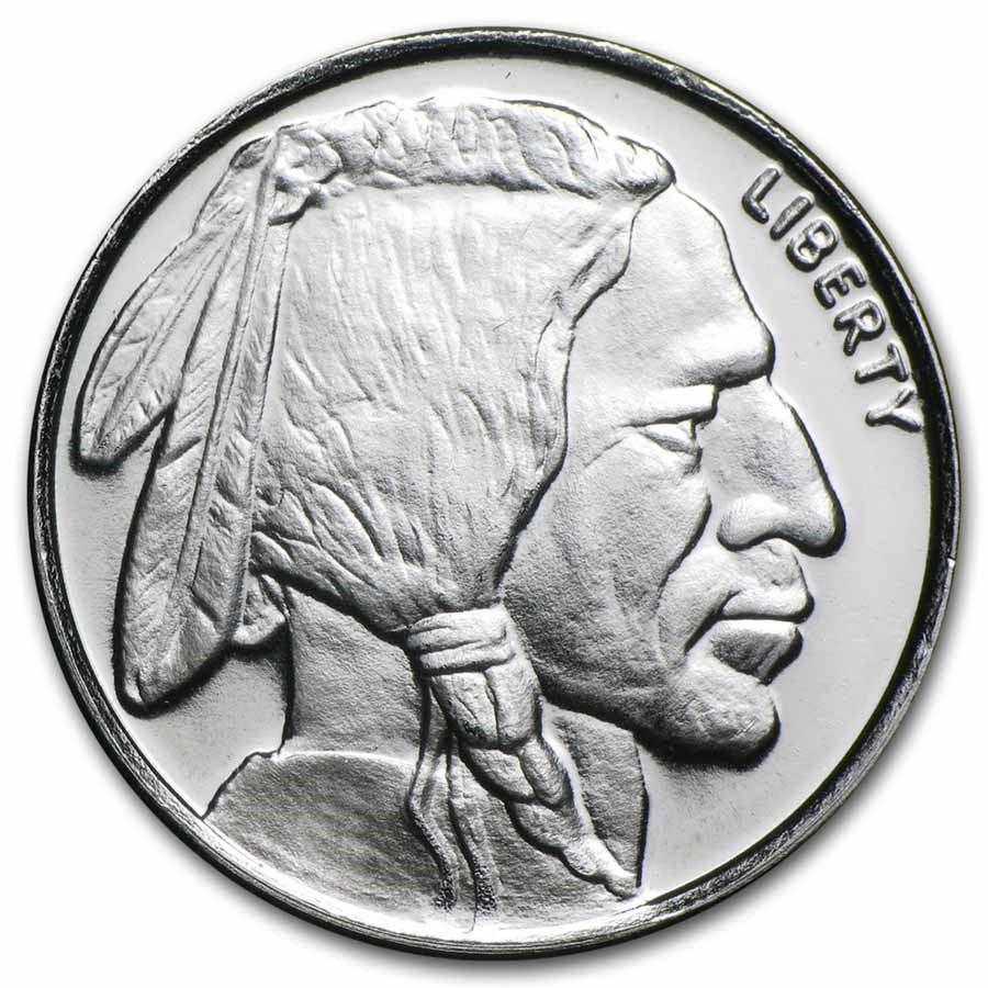 One Troy Ounce Buffalo .999 Fine Silver Round