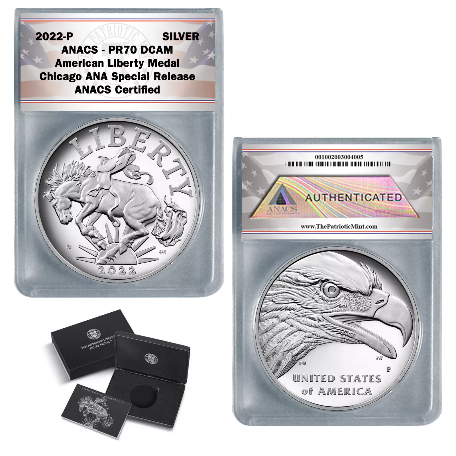2022-P Proof American Liberty 1 oz Silver Medal PR70 ANA Release