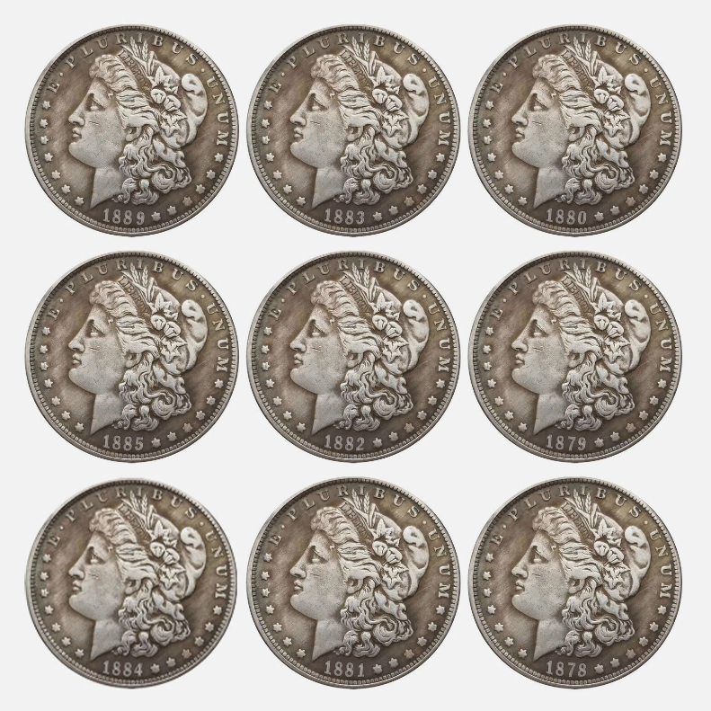 【Complete Set】1878–1893 Complete CC Morgan Dollar Set-13PC💰Free Shipping