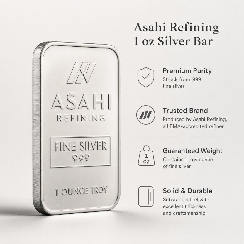 Asahi Refining 1 oz Silver Bar