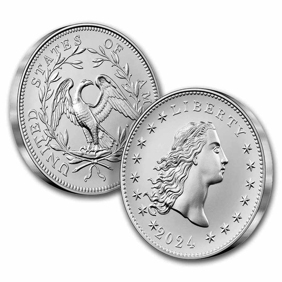 2024 230th Anniversary Flowing Hair Silver Dollar Medal NGC MS69 FDI