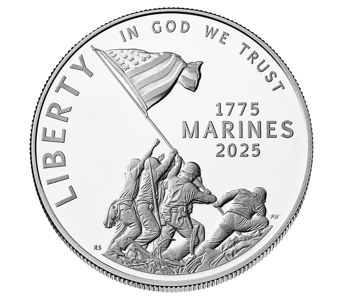 U.S. Marine Corps 250th Anniversary 2025 Proof Silver Dollar
