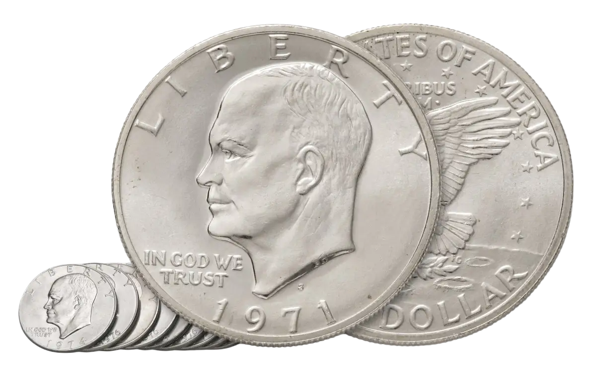 1971-1978 Eisenhower Silver Dollar Set P & D - UNC