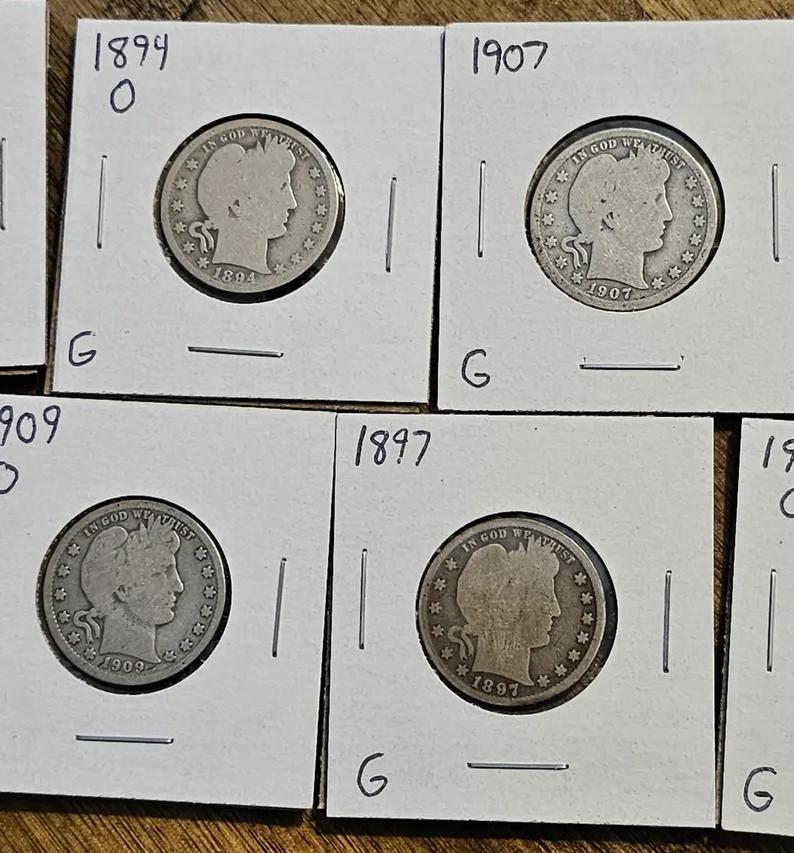 1906-1915 (10Pcs) Barbour Half Dollar Set Proof 90% Silver *NICE RUN*