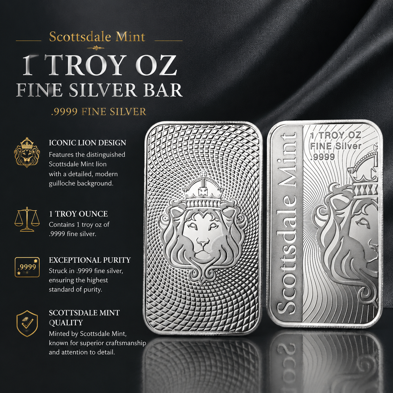 1 oz Scottsdale Vortex SIlver Bar