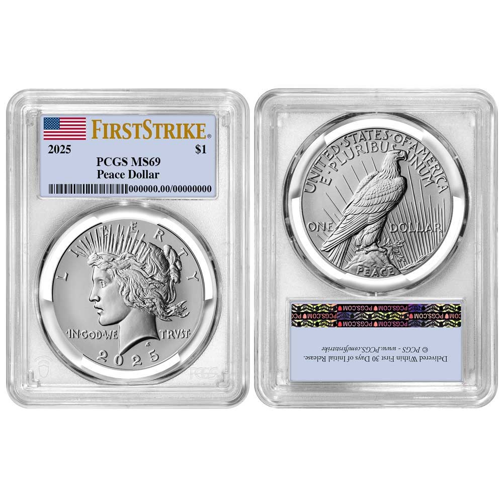 Peace Silver Dollar Coins Selected Years Partially Uncirculated