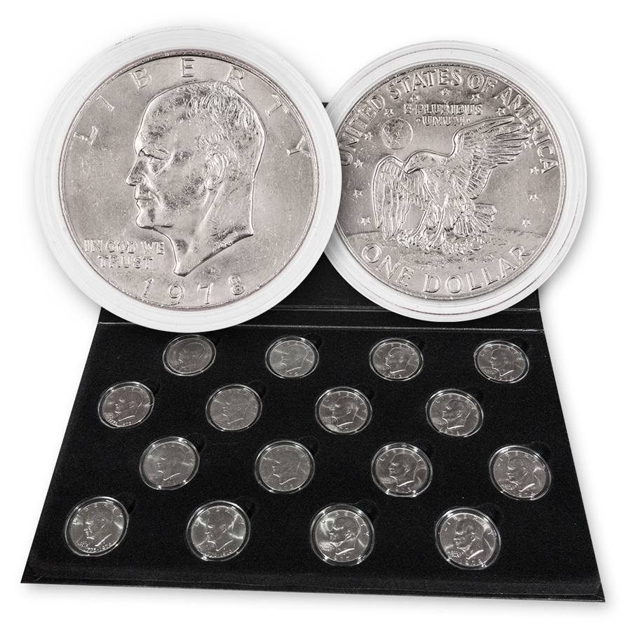 1971-1978 Eisenhower Silver Dollar Set P & D - UNC