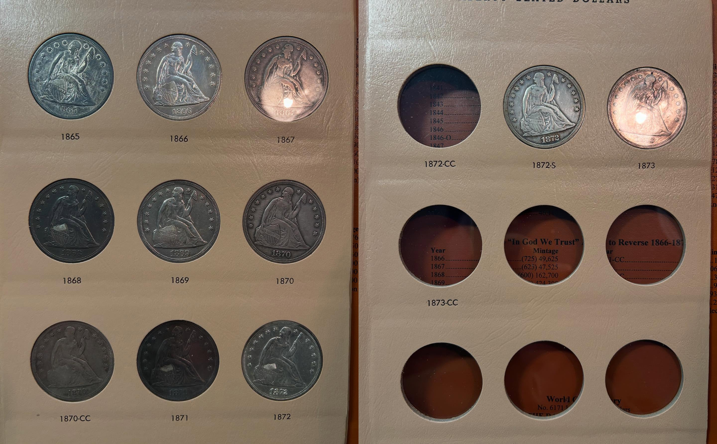 1840~1873 LIBERTY SEATED DOLLARS